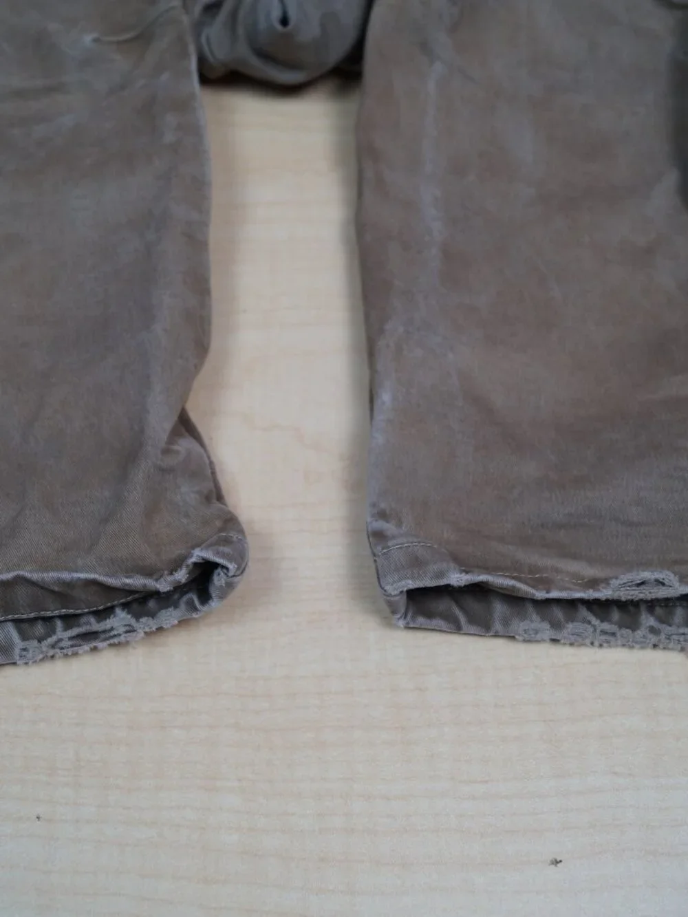 Kuhl Rydr Pants Tan Khaki Stretch Canvas Vintage Patina Dye Hiking Mens 36 x 29
